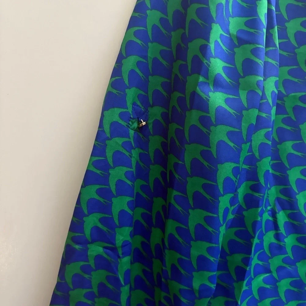 Banana Republic Blue and Green Blouse - Picture 6 of 11